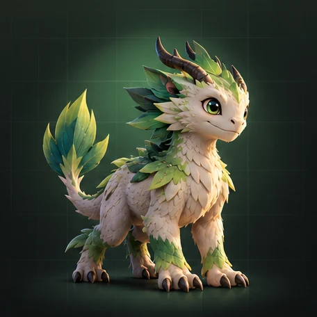 Generated leaf-maned dragon creature